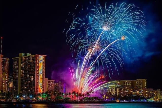 Friday Night Fireworks on the Mana Kai Catamaran - Photo 1 of 4